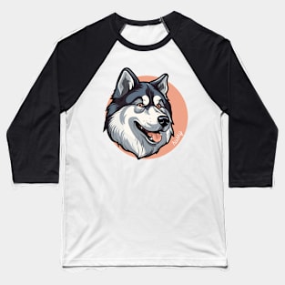 Siberian Husky Dog Breed Cursive Graphic Baseball T-Shirt